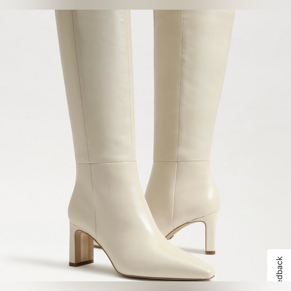 Sam Edelman SYLVIA Knee High Boot in cream Size 6.5 New with Tag - Picture 6 of 11